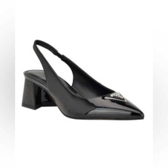 Guess Zanda Slingback Block Heels in Patent Leather - Picture 2 of 12